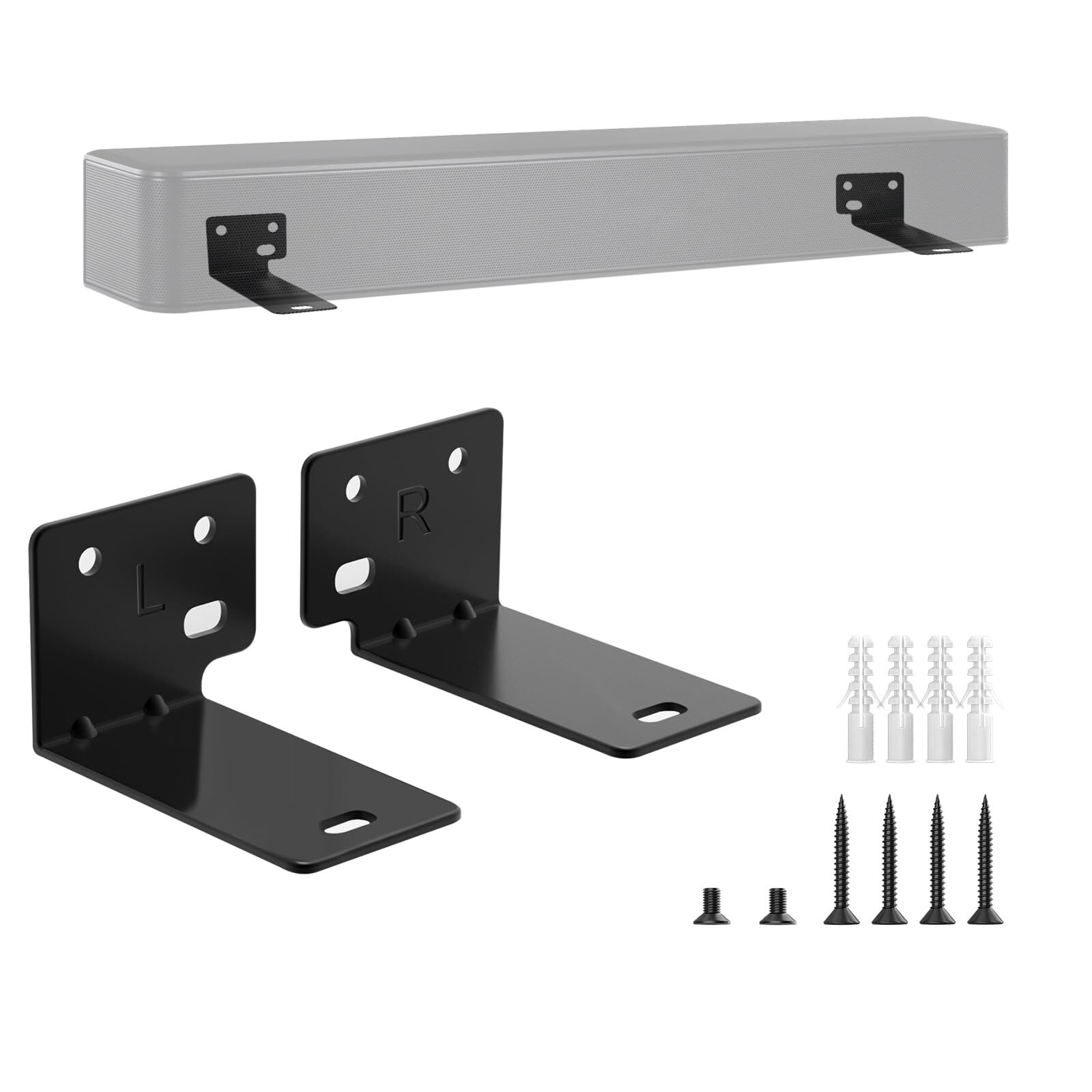 Soundbar Wall Mount Bracket Under TV, for Samsung, Sony, LG, Vizio, Bose, Onn...-image