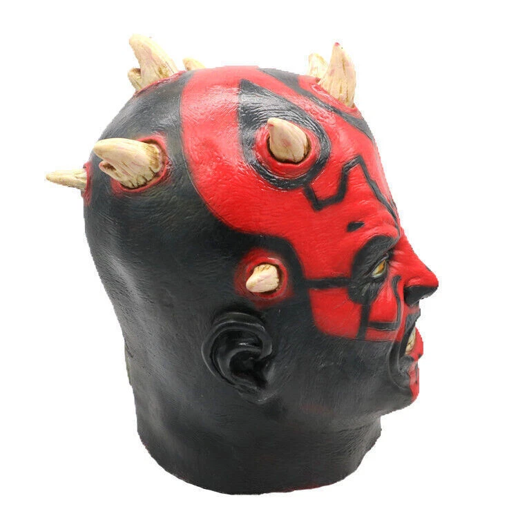 Star Wars Cosplay Darth Maul Sith Mask Full Head Halloween Masquerade Mask Props - Image 4 of 4