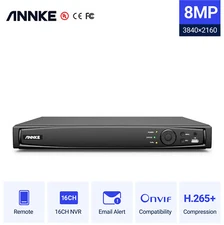 ANNKE 16CH 4K 8MP NVR POE IP Network Video Recorder Surveillance Security System