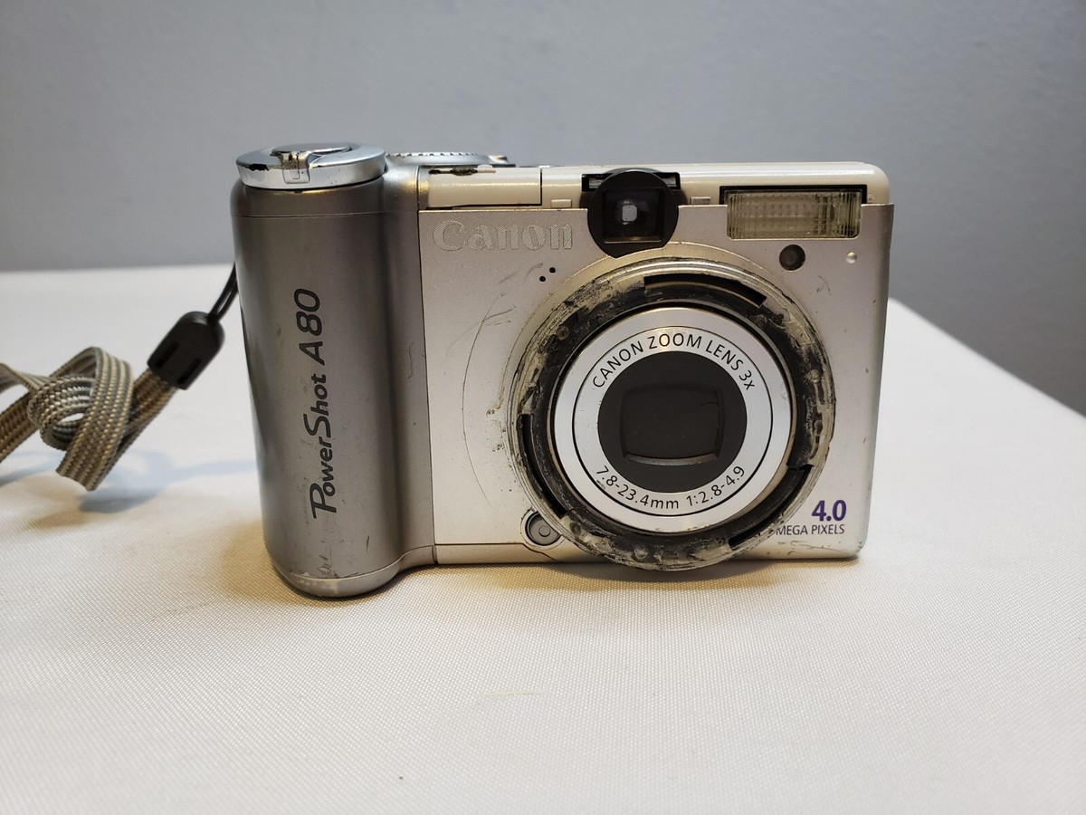 Canon PowerShot A80 4.0メガピクセル Canon PowerShot A80 4.0MP Digital Camera - Silver for sale