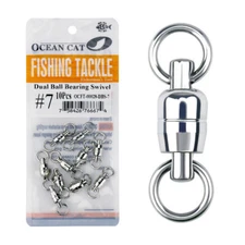 OCEAN CAT Stainless Steel Ball Bearing Swivels Welding Ring Fishing Connectors