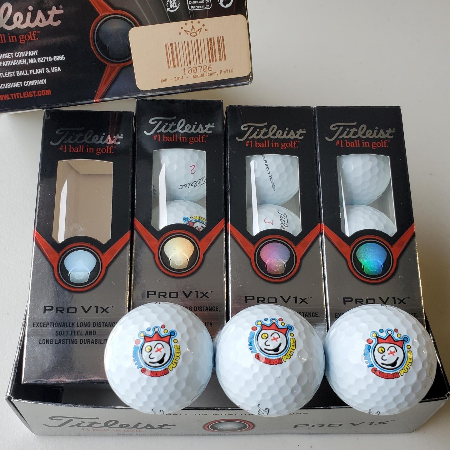 1 DOZEN SCOTTY CAMERON 2014 JACKPOT JOHNNY PROV1X GOLF BALLS