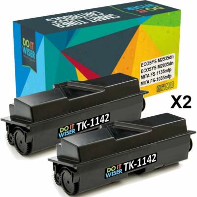 2PCS Do it Wiser Cartridge Replacement for TK-1142 TK1142 Kyocera ECOSYS M2535
