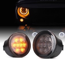 Xprite Smoke Lens Led Turn Signal Lights Assembly For 2007-2018 Jeep Wrangler Jk