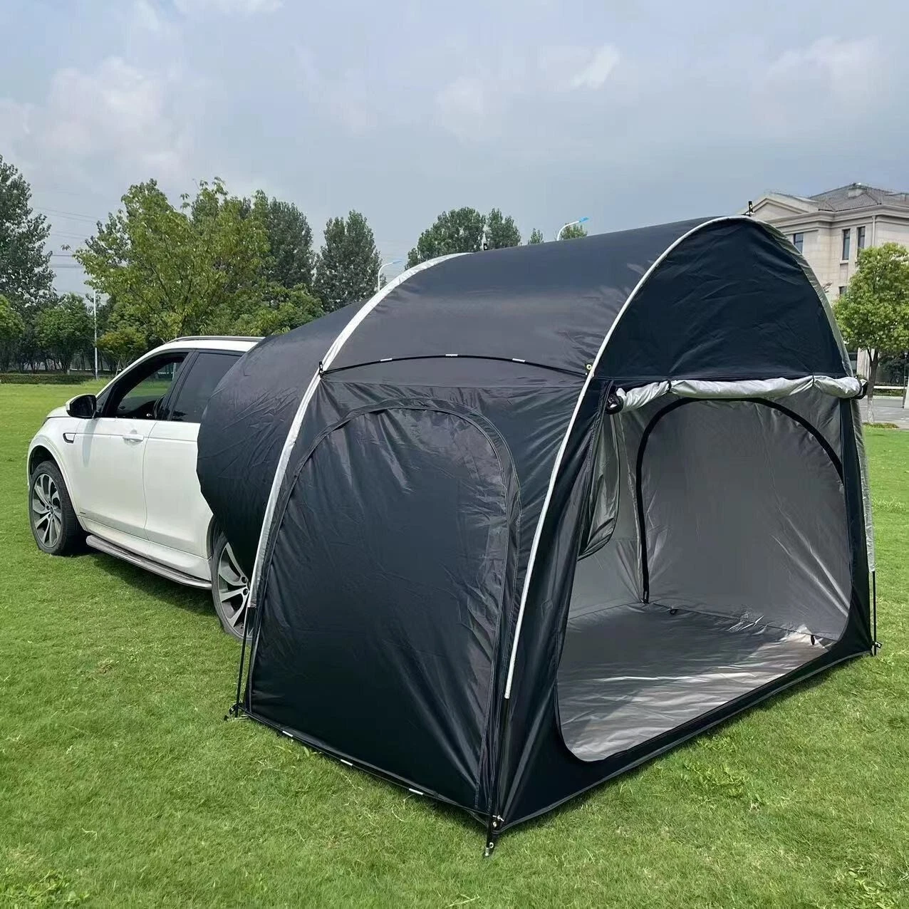 Outdoor Portable Waterproof SUV Car Trunk Sunshade Camp Tent Black Rear Awning