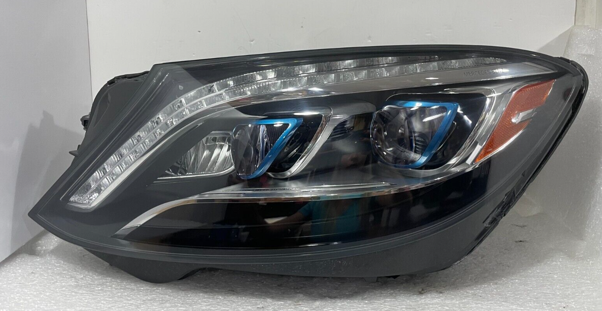 15-17 MERCEDES W222 S-CLASS LEFT LED HEADLIGHT HYBRID COMPLETE