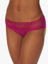 DKNY "Lace and Mesh" Lightweight Bikini Panty DK5085 Size XL Fuchsia