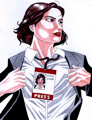 LOIS LANE、UNTITLED、海外版超希少レゾネ、新品額装付 LOIS LANE COVER RECREATION ORIGINAL COMIC ART ON CARD STOCK | eBay
