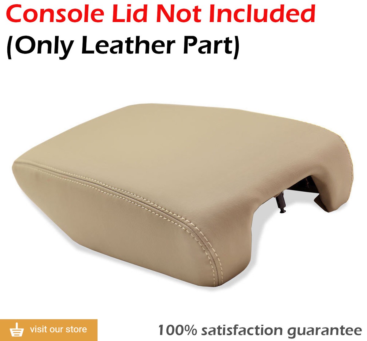 Beige Synthetic Leather Center Console Armrest Cover For Lexus LS400 1989-1994
