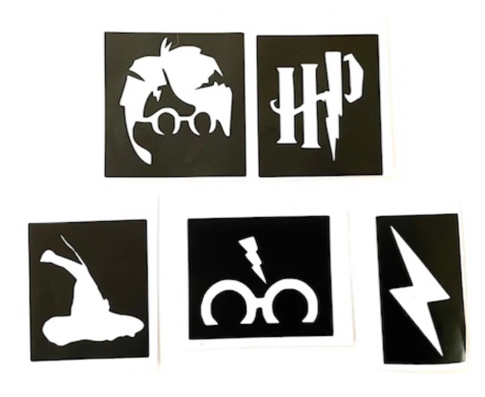 THE THE UNIQUE LITTLE GIFT SHOP LTD Harry Potter Stencils X 25 glitter tattoos Top Up Your Glitter Tattoo Kit