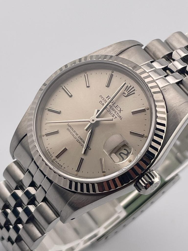 Rolex Datejust 31mm Silver Stick Dial 68274