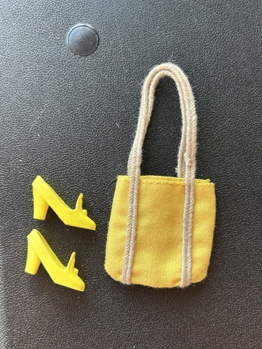 Vintage 1970s Mattel Barbie Mod Dress Best Buy #9155 Chevron Striped & Bag - Picture 10 of 10
