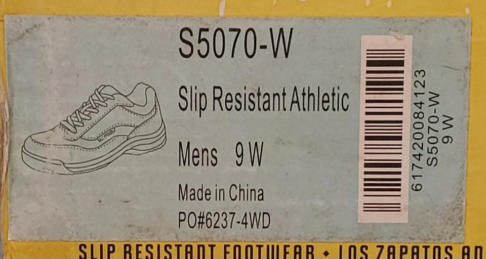 NUEVO EN CAJA SKIDBUSTER Zapatos de Seguridad Antideslizantes Para Hombre S5070-W TALLA 9W / #097 Foto 2 de 4