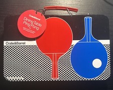 Crate  Barrel Ping Pong Table Tennis Complete Set Paddles, Balls, Net - NEW