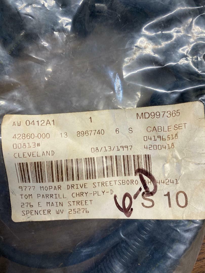 Mitsubishi Spark Plug Wire Set (P/N MD997365) NOS FACTORY OEM 