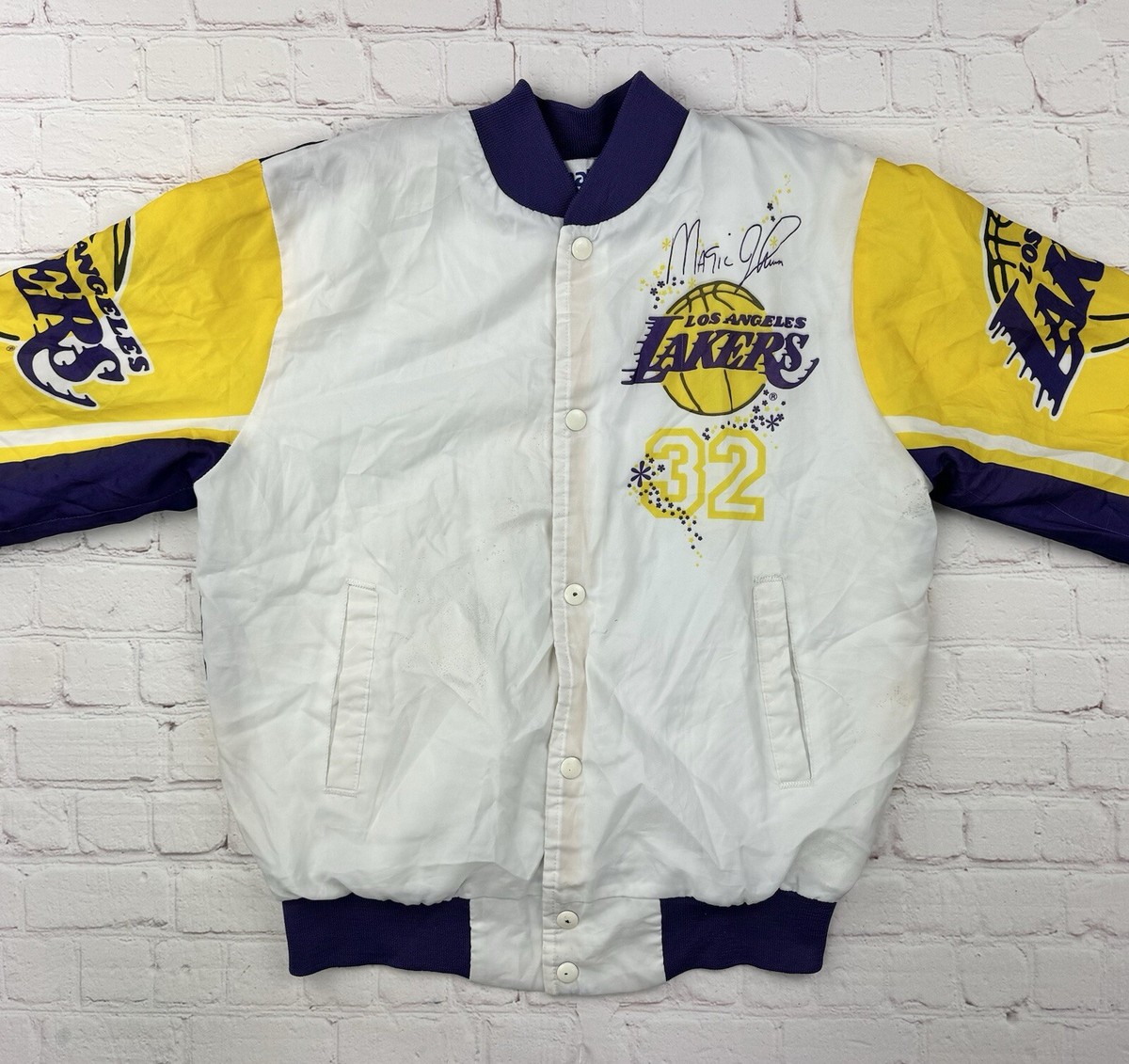 Chalk Line Los Angeles Lakers スタジャン 90's Vintage Magic Johnson Chalk Lines 90's Jacket basketball NBA LA