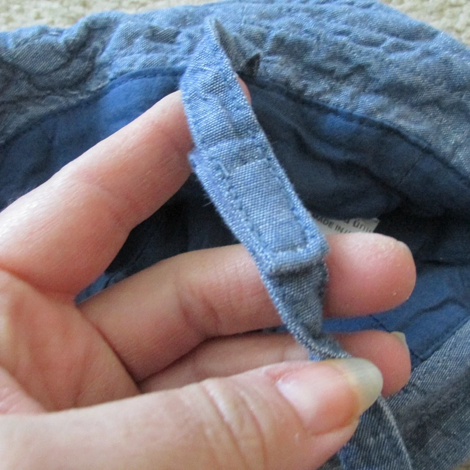 Wonder Nation Pullover Sun Hat Toddler Girls One Size Infant Blue Beach Summer - Image 3 of 4