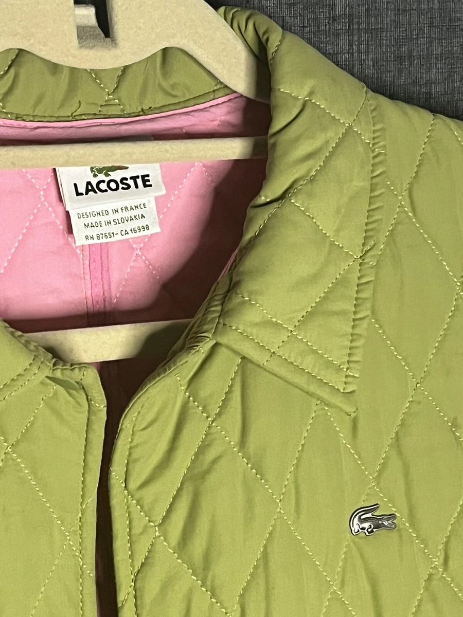 Lacoste best sale green coat