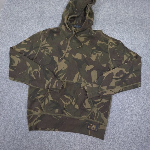 Ralph Lauren Jumper Mens SMALL Green Camouflage Long Sleeve Hoodie Winter Size S - Picture 4 of 9