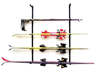 Skiregal Ski Wandhalter Skihalter Regal Skiaufbew. schwarz beschichtet 5 Etagen