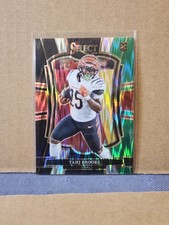 2025 Panini Select - Premier Level Tahj Brooks #158 Black & Green Shock Prizm