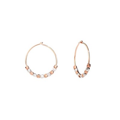 Dodo Hoop Mini Grains Earrings DOC1000_GRANX_0009A Earrings Rose Gold Silver