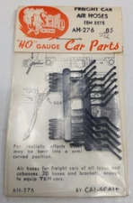 Cal Scale AH-276 HO Black Freight Car Air Hoses Plastic Part (Ten Sets)