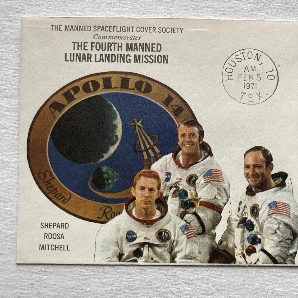 Apollo 14 Manned Spaceflight Cover Society Roosa Shepard Mitchell 2-5-71 - Image 2 of 4
