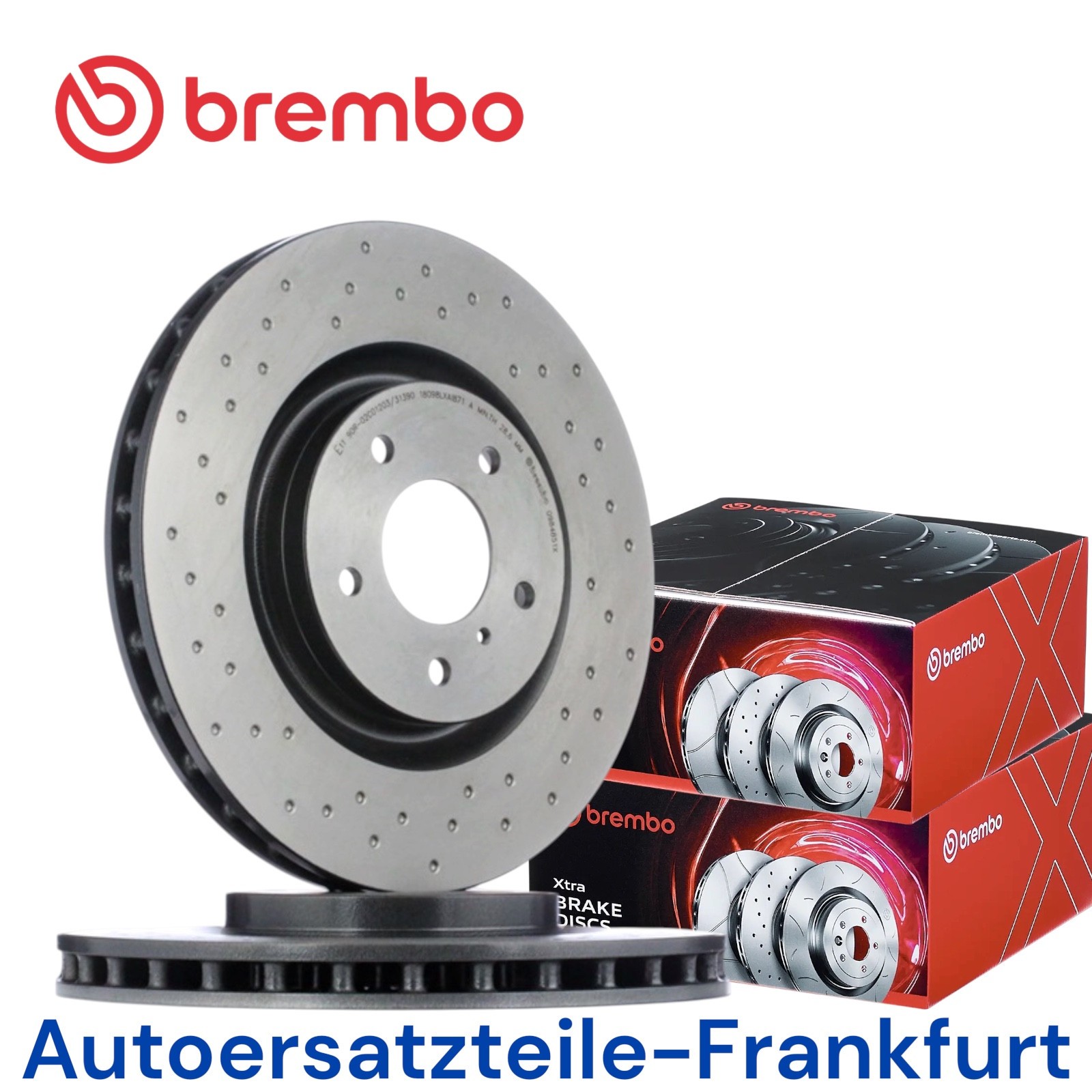 2x Disco freno perforato/ventilazione interna 09.8485.1X BREMBO per NISSAN - Immagine 2