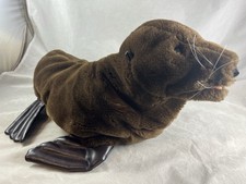 Folkmanis Seal Marine Animal Hand Puppet Stuffed Plush Full Body Realistic 19"
