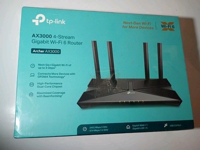 TP-LINK Archer AX3000 Dual-Band Wi-Fi 6 Router (Brand New Sealed) *READ*