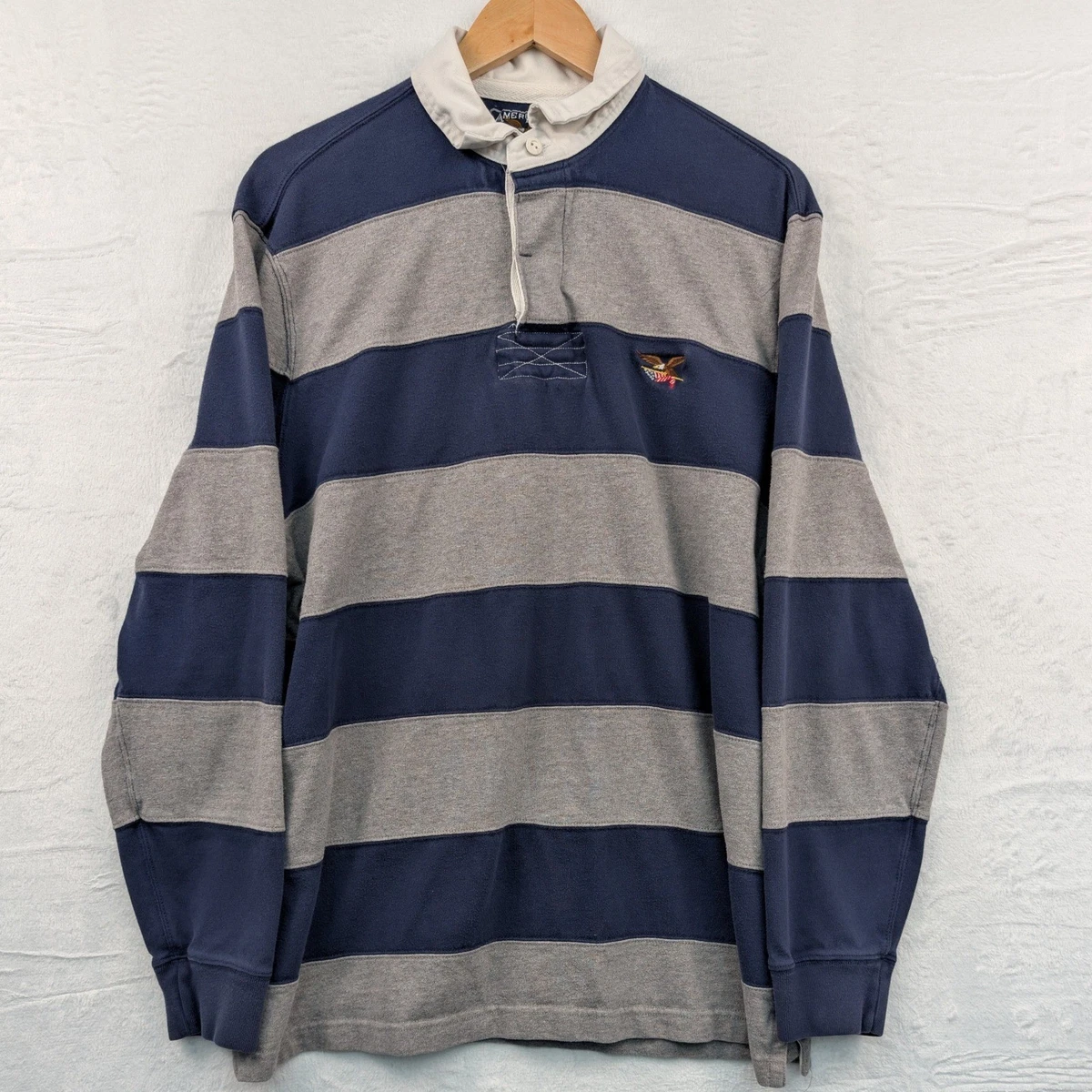American Living ラガーシャツ ネイビー グレー XL American Living Clothing for Men Multicolor for sale | eBay