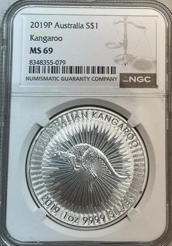2019P Australia Silver $1 Kangaroo MS 69 NGC