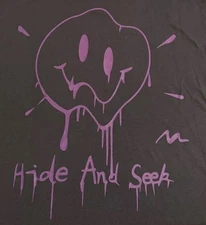 NWT ROMWE Street Life “Hide and Seek” Oversized Graphic Women's XS Charcoal