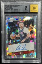 LUKA DONCIC BGS 9 2023 PANINI CONTENDERS OPTIC 1986 TRIBUTE AUTO CRACKED ICE /23