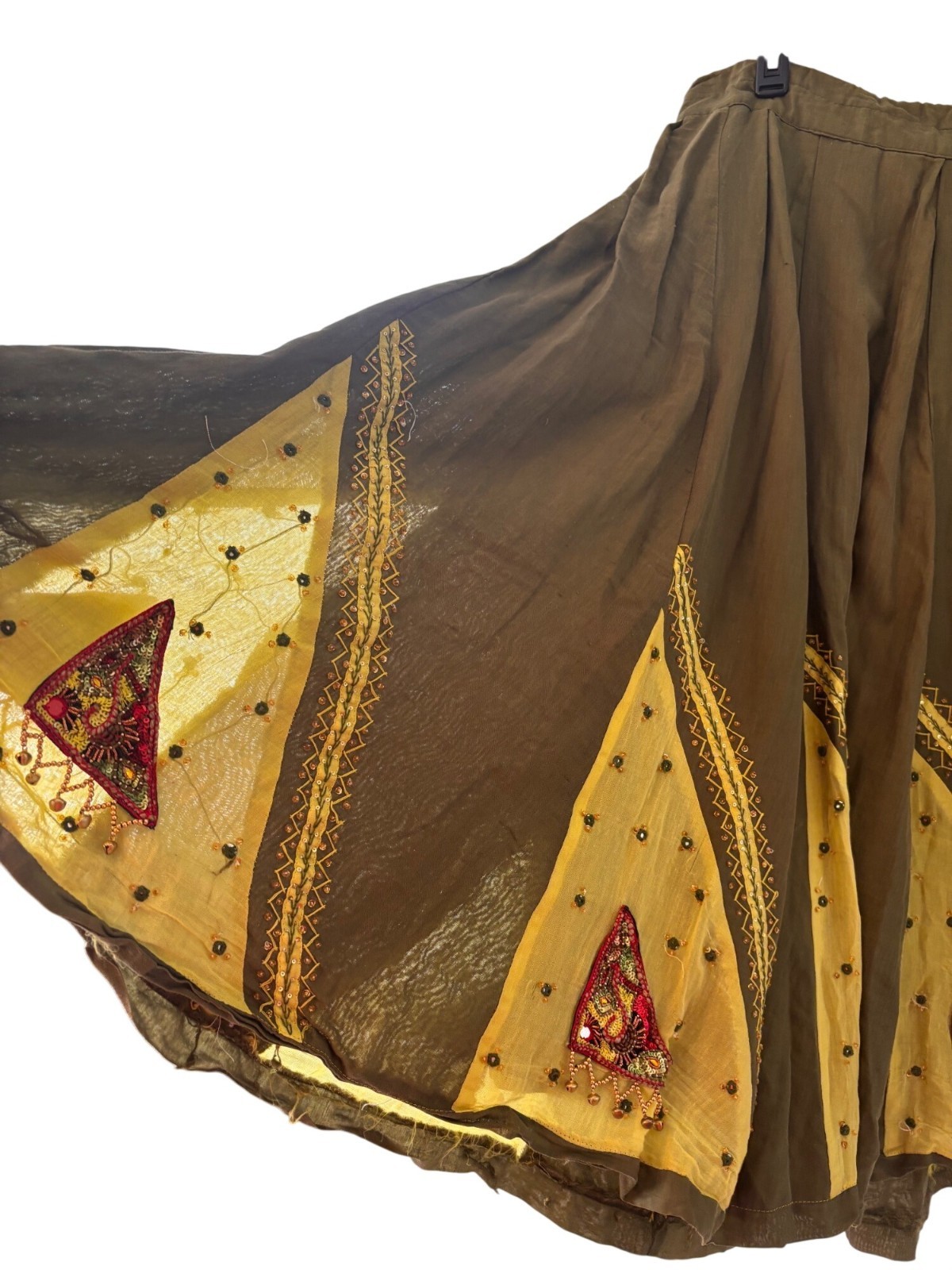 Handmade Boho Patchwork Maxi Skirt Embroidered & … - image 8