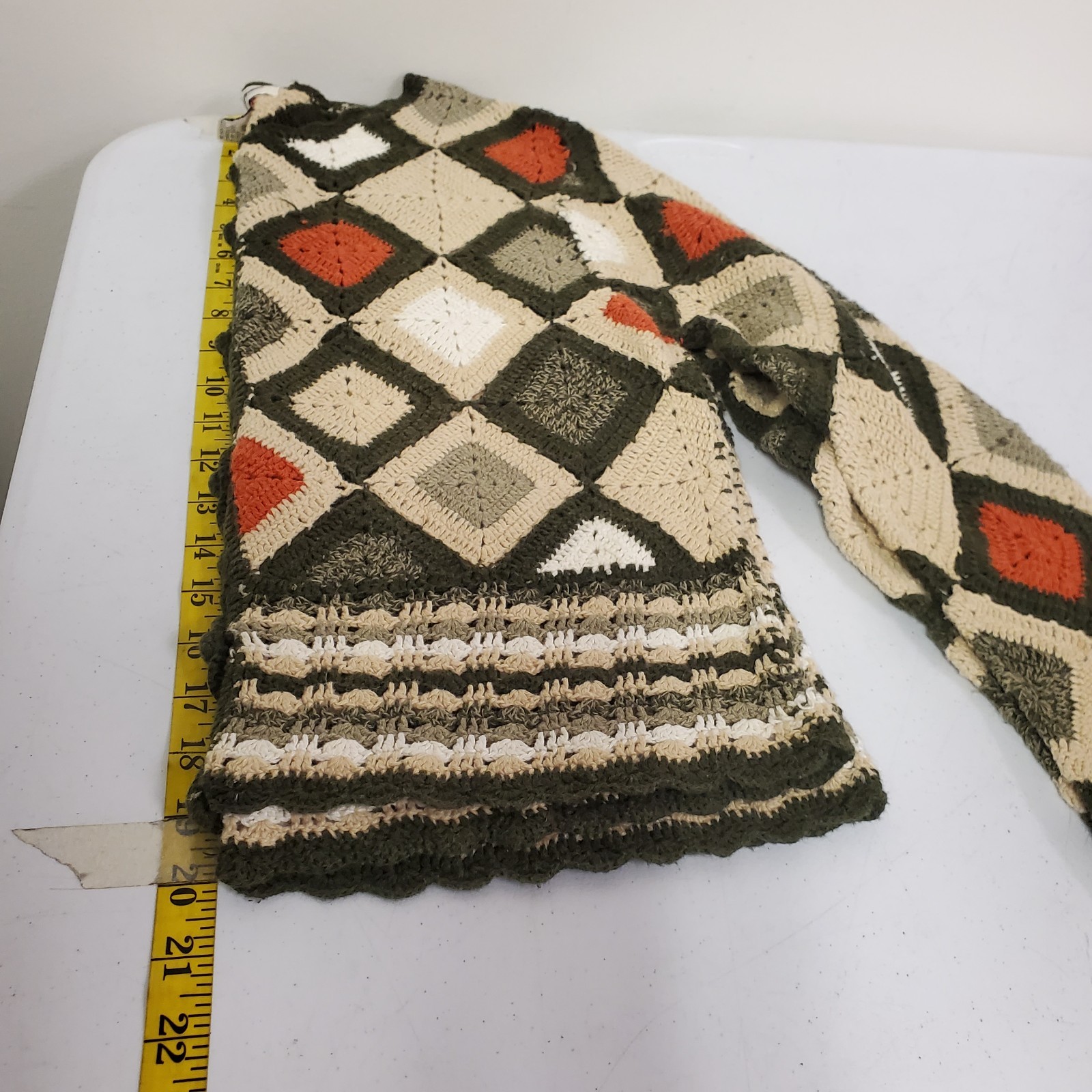 Reference Point Womens Granny Square Patchwork Ca… - image 7