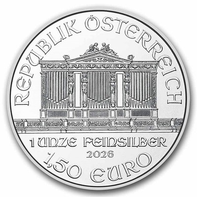 2026 1 oz Austrian Silver Philharmonic Coin .999 Fine Silver BU | eBay