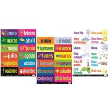 Poster Pals Spanish Educational and Language Teaching Chart posters, 36 Pieces