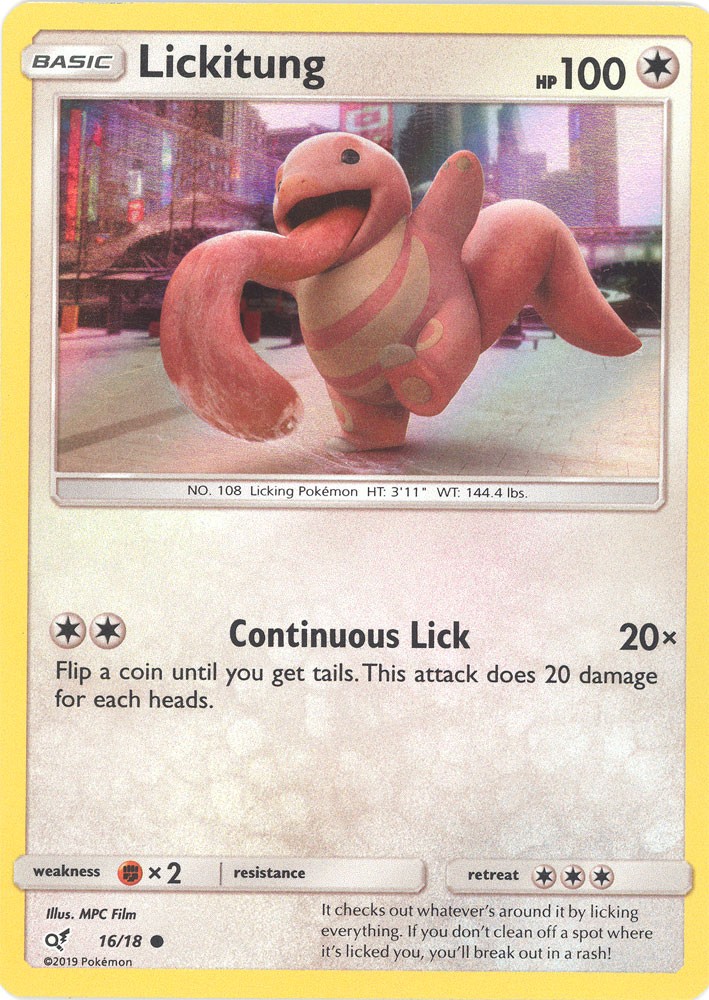 Pokemon Card - Detective Pikachu 16/18 - LICKITUNG (holo-foil) - NM/M