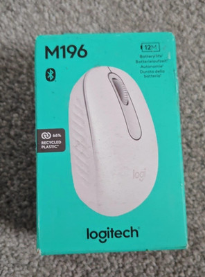 Logitech Mini Kabellose Maus M196 Beidhändig IR LED Bluetooth 1000 DPI Weiß