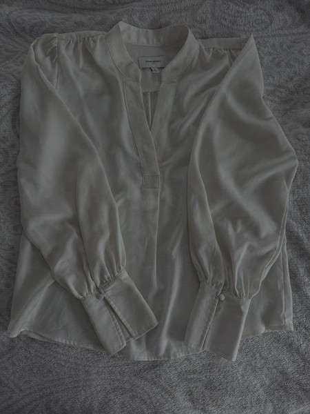 Women Banana Republic Shirt Ivory Polyester S