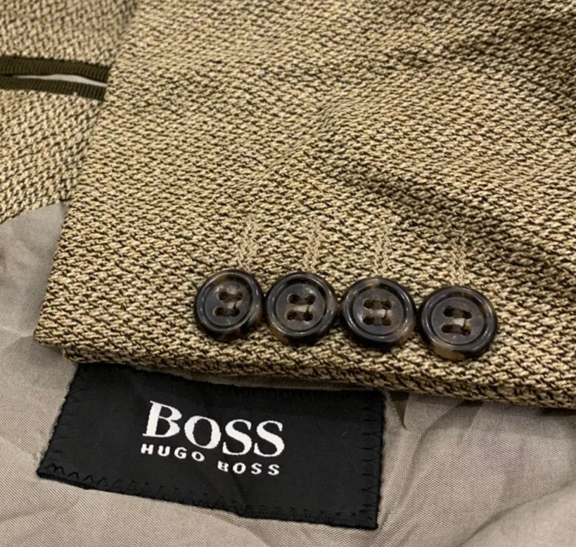 Vintage Hugo Boss Loro Piana Wool Cashmere brown sport coat blazer 42R