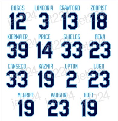 Tampa Bay Rays DECAL STICKER all-time stars Boggs Longoria Crawford Zobrist Lugo