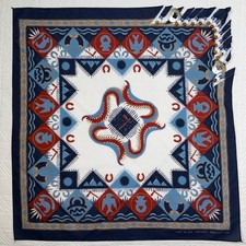 Vtg WAMCRAFT Southwestern Bandana Handkerchief Custom Bead Fringe USA RN 14193