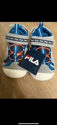 Fila Jungen Sandalen Gr. 23 Blau Weiß Klettverschluss