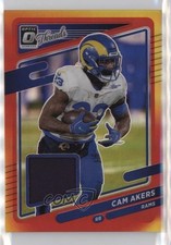 2021 Panini Donruss Optic Donruss Threads Red Prizm Cam Akers #TH-2 13c4