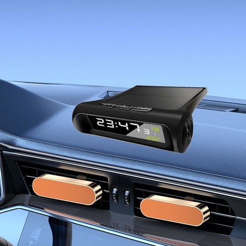 Car Dashboard Clock with Automatic Solar Power and Temperature Monitoring - Picture 6 of 11