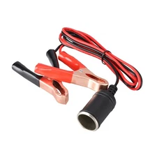 1M Car Alligator Clips Cigarette Lighter Adapter Socket Cable Extension 12V-24V