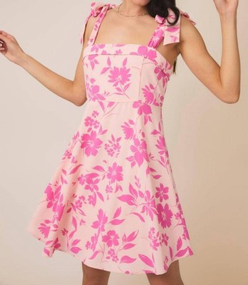Gilli Paulina Dress Pink/white